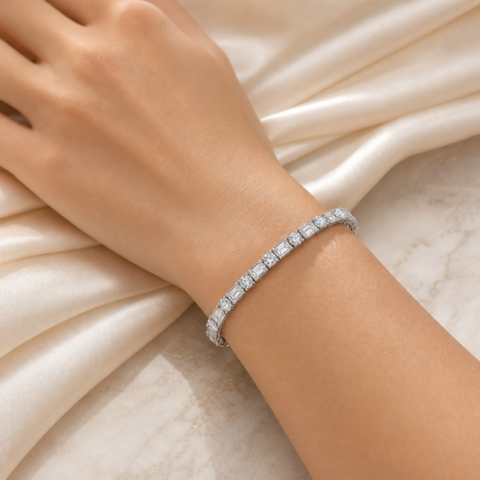 Astra Emerald-Cut Diamond Bracelet